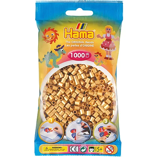 Hama Midi Bgelperlen 207-61 Gold (1000Teile)