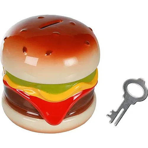 Spardose Burger mit Schloss