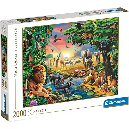 Clementoni Puzzle High Quality Collection The African Gathering (2000Teile)