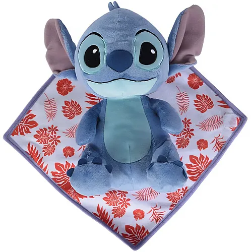 Simba Pl�sch Lilo & Stitch Stitch in seinem quadratischen Schmusetuch (25cm)