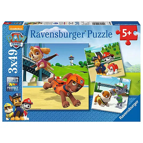 Ravensburger Puzzle Paw Patrol Team auf 4 Pfoten (3x49)