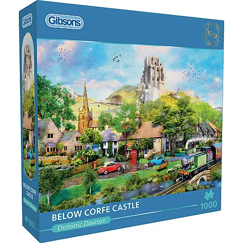 Gibsons Puzzle Dominic Davison Unterhalb des Schlosses Corfe - 1000 Teile