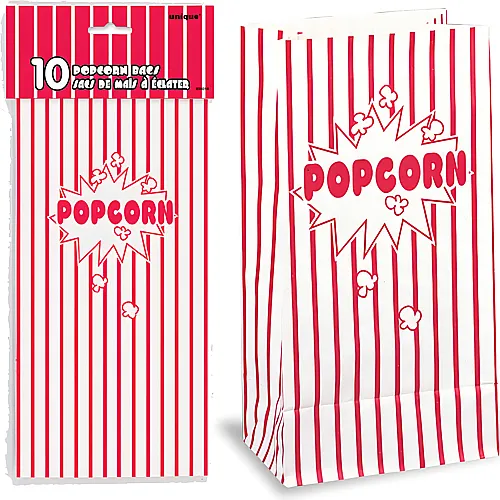 Popcorn Bag Rot/Weiss 10Teile