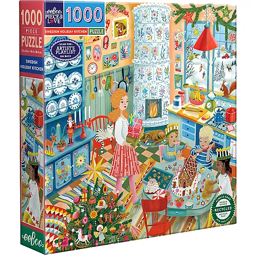 eeBoo Puzzle Swedish Holiday Kitchen (1000Teile)
