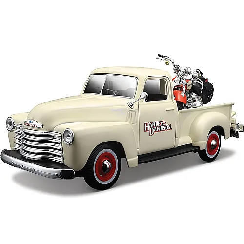 Maisto Chevy Pickup 1950 & Harley Davidson Heritage