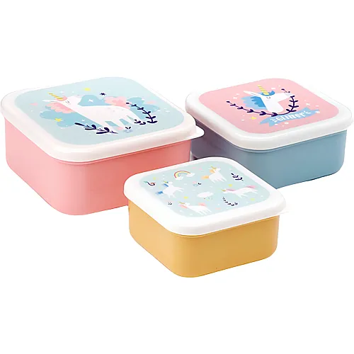 Lunchbox Einhorn 3Teile