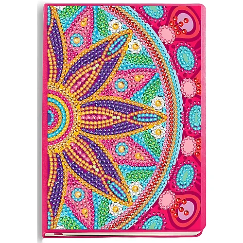 Totum Diamond Painting Tagebuch  Blumen-Mandala Pink