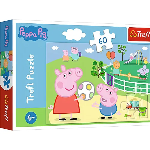Trefl Puzzle Peppa Pig Spass mit Freunden (60Teile)