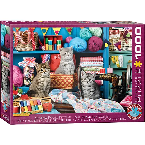 Eurographics Puzzle Greg Cuddiford Katzen im N�hzimmer (1000Teile)
