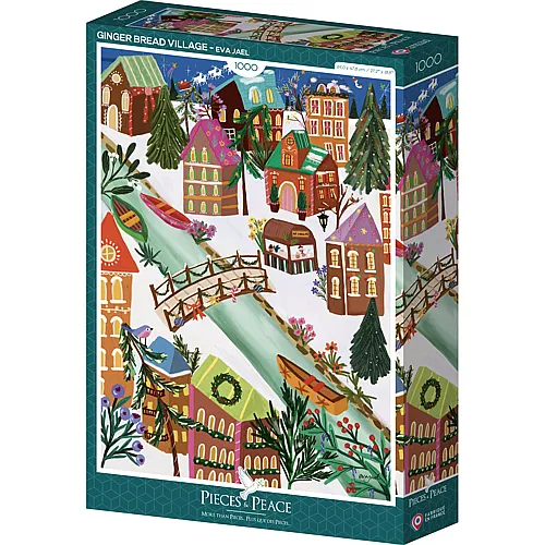 Pieces & Peace Puzzle Eva Jael Lebkuchen Dorf (1000Teile)