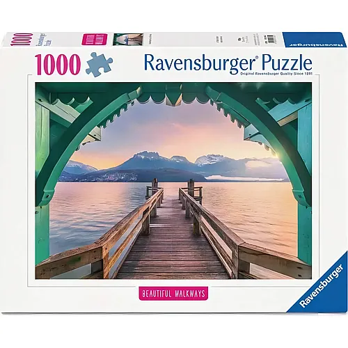 Ravensburger Puzzle Beautiful Walkways Romantischer Steg am Lac d'Annecy (1000Teile)