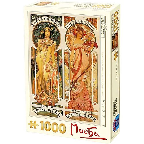 DToys Puzzle Mucha Alphonse Moet et Chandon, cr�mant imp�rial (1000Teile)