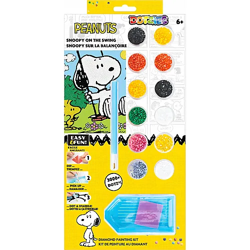 Diamond Dotz Diamond Painting Snoopy auf der Schaukel