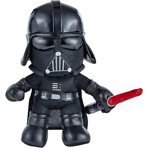 Darth mit aufleuchtendem Lichtschwert 19cm