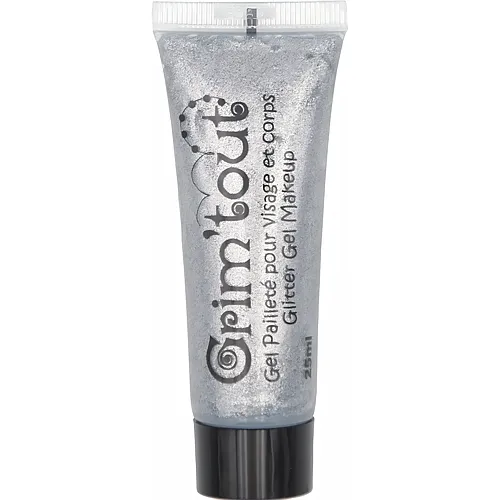 Grim'tout Gel Paillete Visage Tube 25ml Argent