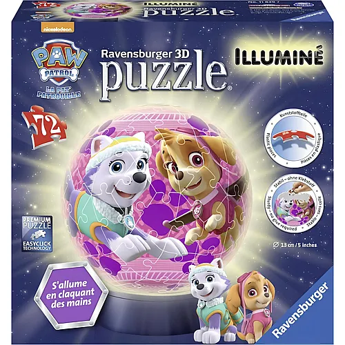 Ravensburger Puzzleball mit LED Paw Patrol - 72 Teile