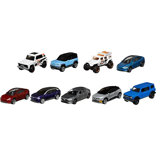 Matchbox 9er-Set Adventures World Tour Show - 1:64