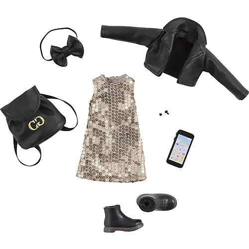 Trendy Gold-schwarzes Partyoutfit