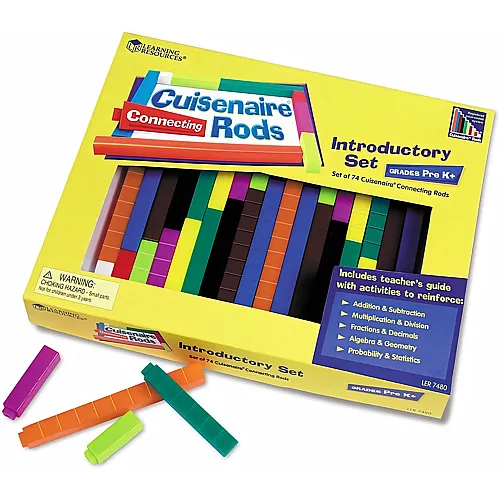 Learning Resources Zusammensteckbare Cuisenaire-St�bchen aus Kunststoff � Einsteigerset (Set mit 74 St�ck)