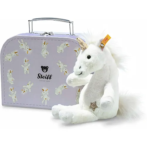 Unica Schlenker-Einhorn im Koffer Weiss - 20 cm