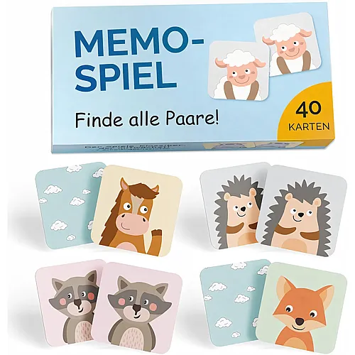 GL�CKSWOLKE Memo - Spiel f�r Kinder ab 2 bis 6 Jahre, Montessori Spielzeug - f�rdert Konzentration + Merkf�higkeit, Lernspiele