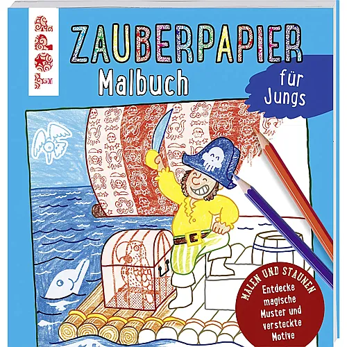 Frechverlag Topp Malbuch Zauberpapier Jungs
