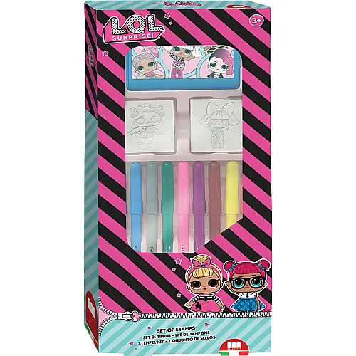 Multiprint L.O.L. Surprise! Stempelset mit Filzstiften