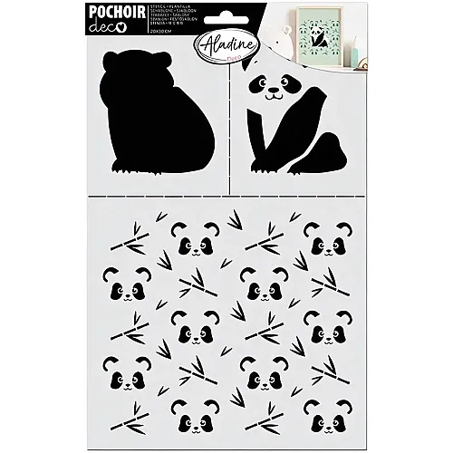 Aladine Pochoir deco Schablone Panda