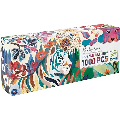 Djeco Puzzle Gallery Rainbow Tigers (1000Teile)