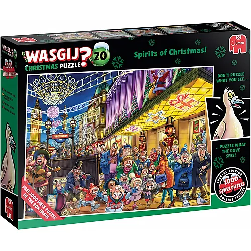 Jumbo Puzzle WASGIJ 2in1 Die Geister der Weihnacht! (1000Teile)