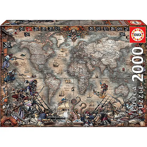 Piraten Weltkarte 2000Teile