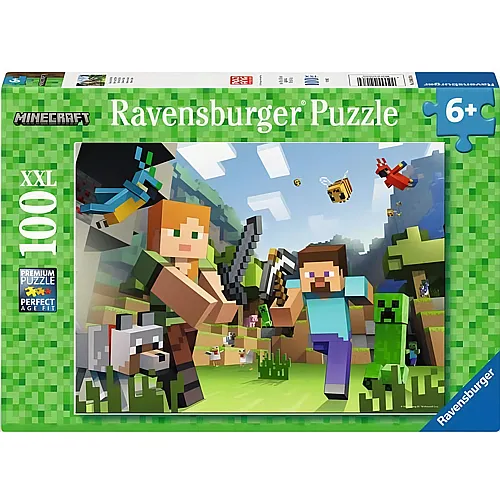 Ravensburger Puzzle Minecraft Steve und Alex (100XXL)