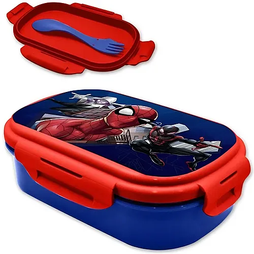 Kids Licensing Spiderman Lunchbox Set mit Besteck