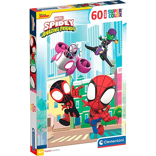 Clementoni Puzzle Supercolor Maxi Spiderman Marvel Spidey & His Amazing Friends (60XXL)