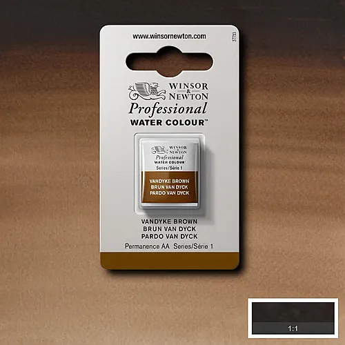 Winsor & Newton W&n Prof. Water Colour 1/2 N�pfchen Vandyke Braun