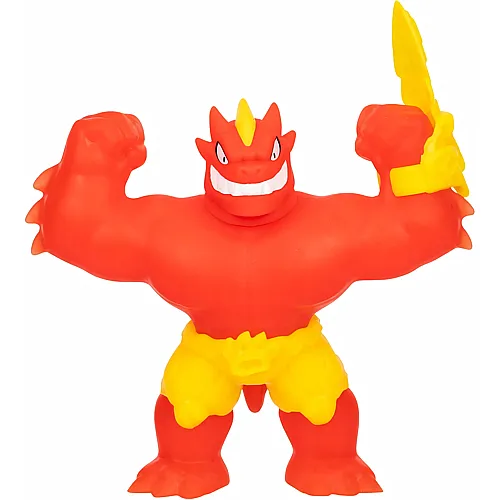 Moose Toys Heroes of Goo Jit Zu Meteor Madness Blazagon-Actionfigur, dehnbar, mit einzigartiger knirschender Schleimf�llung & Meteor-Kampfhandschuh, haptisches Spielzeug, bis auf die dreifache Gr��e dehnbar