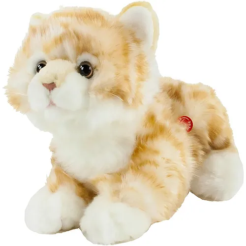 Teddys Rothenburg Katze mit Sound Rot/Weiss (30cm)