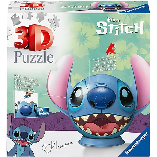 Puzzleball Disney Stitch mit Ohren 72Teile