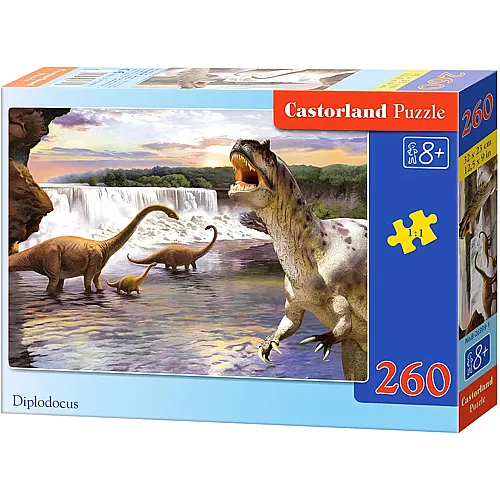 Castorland Puzzle Diplodocus am Wasserfall - 260 Teile