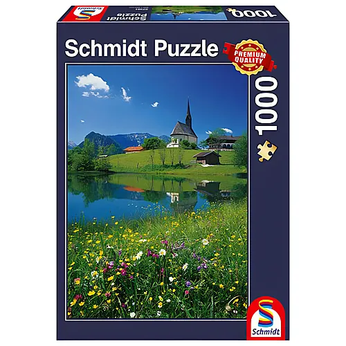 Schmidt Puzzle Inzell, Einsiedlhof und Kirche St. Nikolaus (1000Teile)