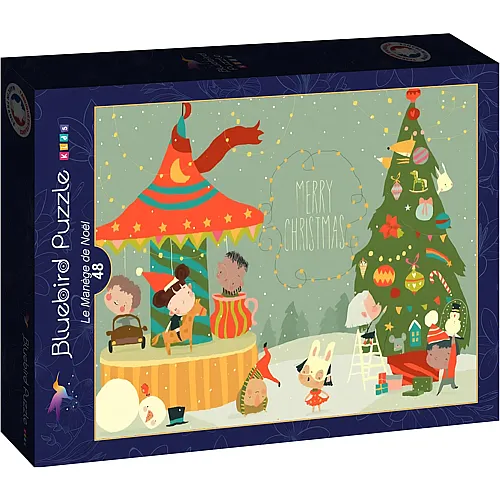 Bluebird Puzzle Das Weihnachts-Karussell - 48 Teile