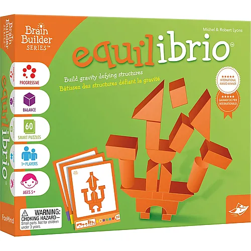 Asmodee FoxMind | Equilibrio (Edition 2022) | Gesellschaftsspiel | Puzzle | ab 5 Jahren | 1 Spieler und mehr | 5-10 Minuten, FOXEQUI02FR, Orange