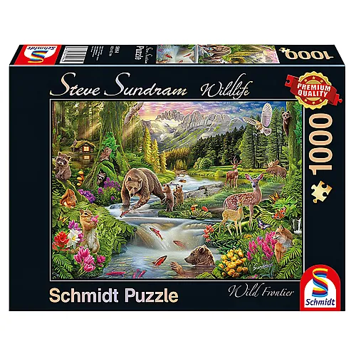 Schmidt Spiele Steve Sundram Wildtiere am Waldesrand (1000Teile)