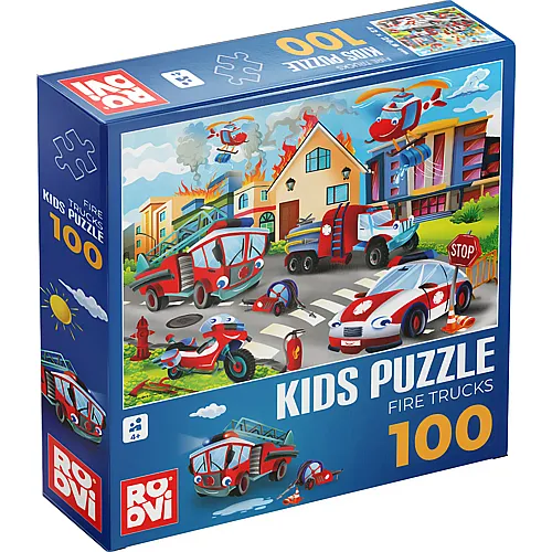 Roovi Puzzle Feuerwehrautos - 100 Teile
