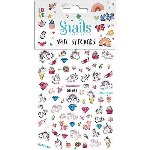 Snails Nagelsticker Einhorn