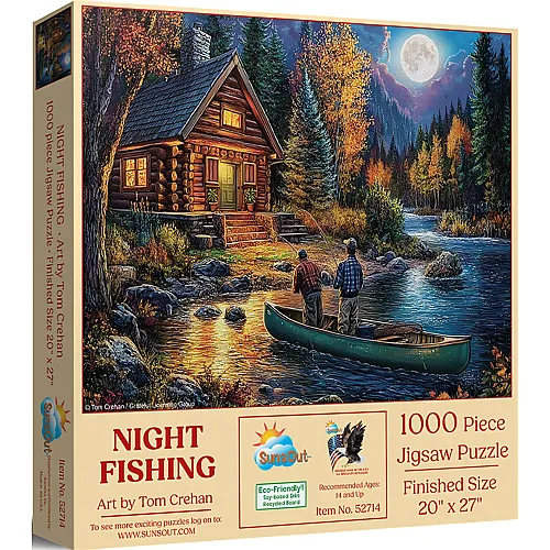 SunsOut Puzzle Tom Crehan Nachtfischen - 1000 Teile