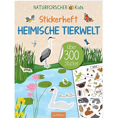 ars Edition Naturforscher-Kids � Stickerheft Heimische Tierwelt