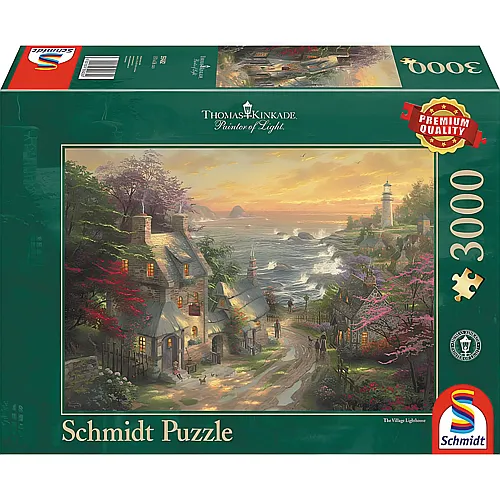 Schmidt Puzzle Thomas Kinkade Drfchen am Leuchtturm (3000Teile)