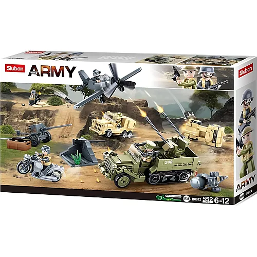 Sluban Army WWII Kampffahrzeuge Set - 552 Teile