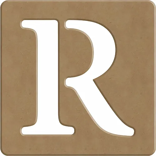 Gomille R Scrabble Buchstabe - 6cm - 10x10cm
